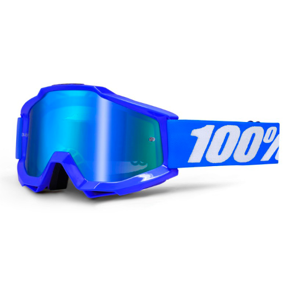 Máscara 100% Accuri Reflex Blue (Lente Transparente) para mountain bike