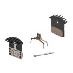 Pastillas de freno de disco Shimano J04C metálicas con aletas de refrigeración para MTB, compatibles con XTR, XT y SLX de 4 pistones. Juego de pastillas sinterizadas de alta potencia, gran durabilidad y resistencia al calor, incluye muelle y pasador.