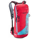 La mochila Evoc FR Lite Race 10 Red Neon Blue con una protección dorsal integrada es perfecta para los Bike Parks e incluso para la competición