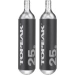 Cartuchos de CO2 Topeak 25 gr, pack de dos unidades con cabeza roscada