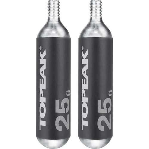 Cartuchos de CO2 Topeak 25 gr, pack de dos unidades con cabeza roscada