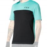 Camiseta Técnica FOX Flexair Delta SS Negro/Turquesa