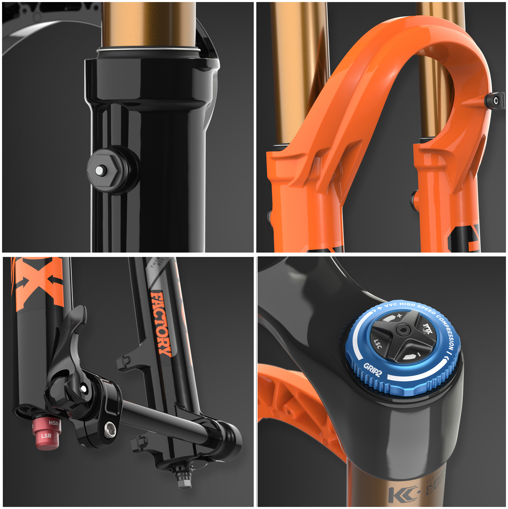 Horquilla Fox 36 Factory Grip2 eBike Black con tratamiento Kashima Coat