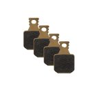 Juego de cuatro pastillas de freno de disco Magura 8.R Race con compuesto de alto rendimiento, diseñadas para ofrecer máxima potencia y resistencia en MTB.