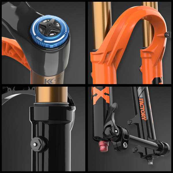 Horquilla Fox 38 Factory Grip2 Orange con tratamiento Kashima Coat