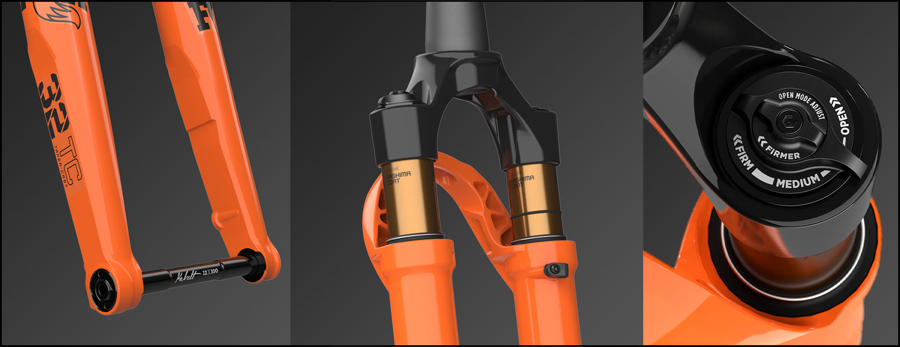 Horquilla FOX 32 TC Factory FIT4 Orange para bicicletas de Gravel