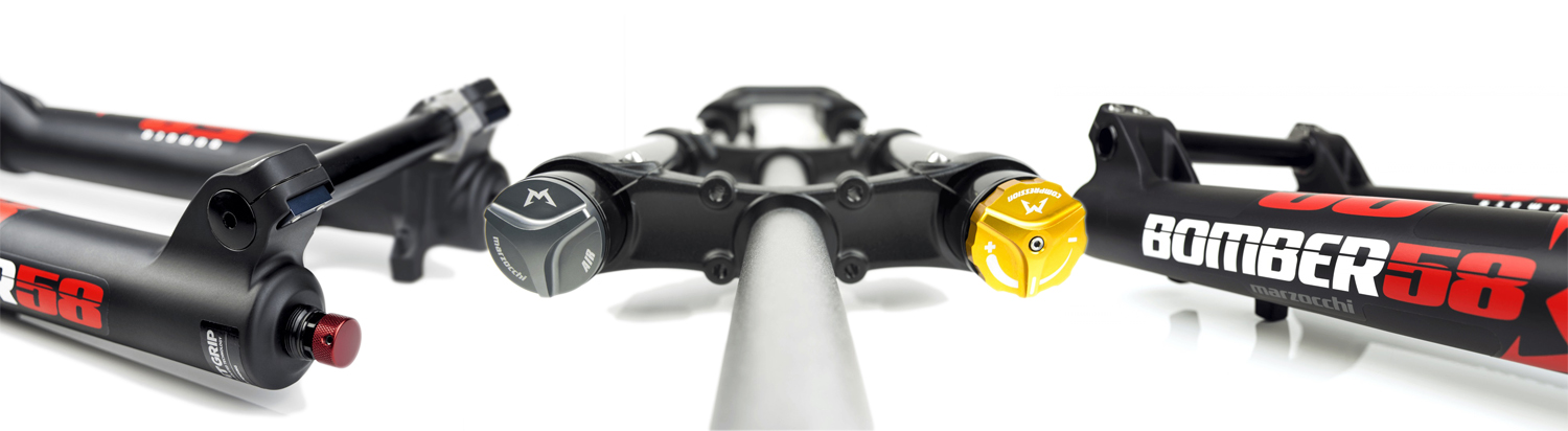 Horquilla Marzocchi Bomber 58 Black de descenso con barras de 40 mm