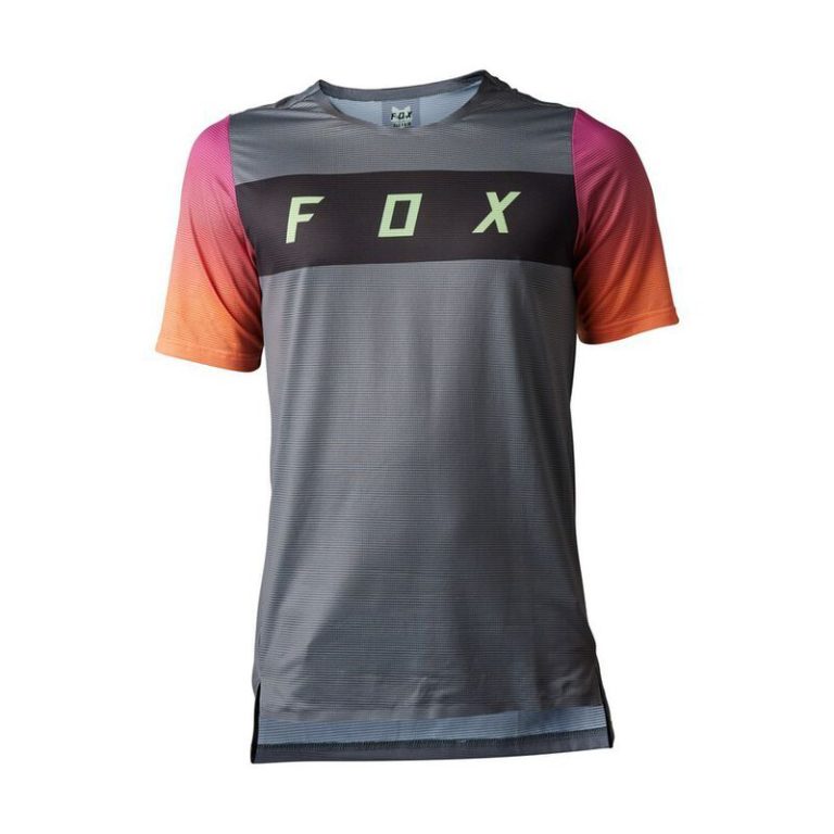 Camiseta Fox Flexair Arcadia Grey Manga corta para uso en mountain bike