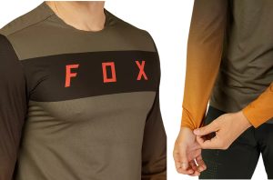 Camiseta Manga Larga Fox Flexair Arcadia Dirt Brown