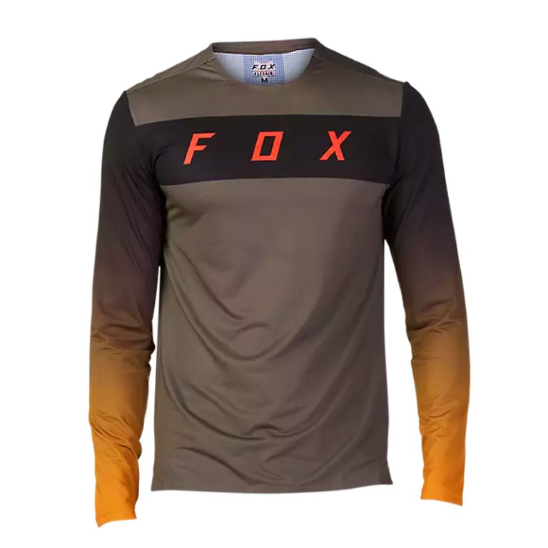 Camiseta Manga Larga Fox Flexair Arcadia Dirt Brown