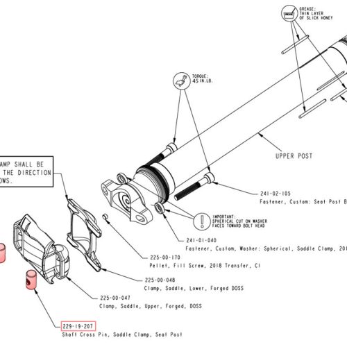 Tuerca soporte Tija Fox Transfer Shaft Cross Pin