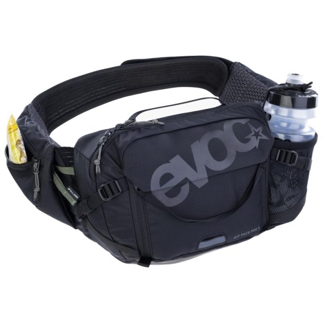 riñonera de hidratación Evoc Hip Pack PRO 3 + Bolsa 1.5 L Black