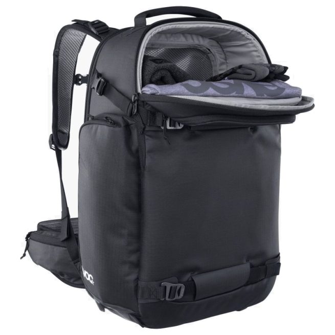 Mochila Evoc Photo Backpack CP 35 para proteger equipos fotográficos mientras se realiza deporte, como mtb, esquí, snowboard, trekking