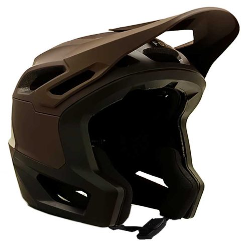 Casco Fox Dropframe Pro Grid Cocoa con mips y cierre boa