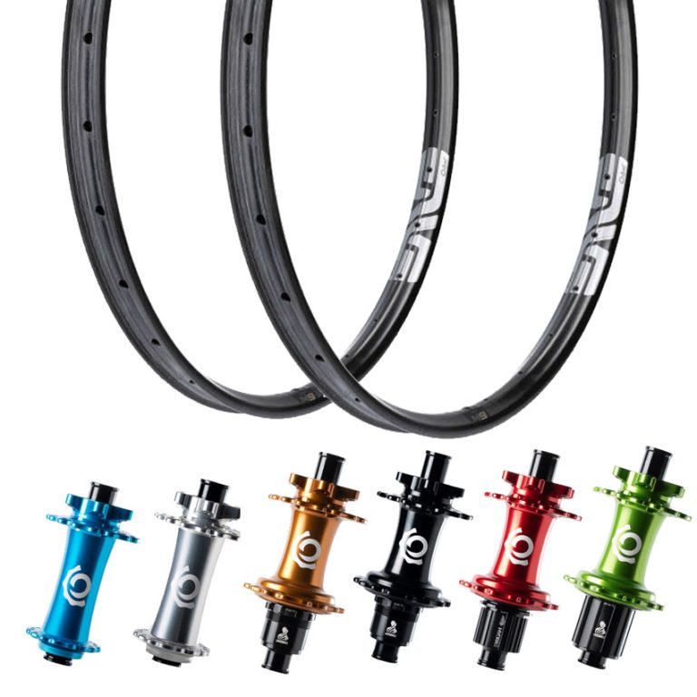 Ruedas Enve M9 Pro MTB con bujes Industry Nine Hydra2 de colores, ruedas de carbono premium para downhill y bike park con llantas tubeless ready ultrarresistentes, máxima estabilidad y respuesta inmediata para bicicletas MTB 29” y mullet