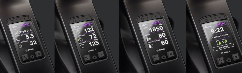 diferentes pantallas del Display Bosch Kiox 400c