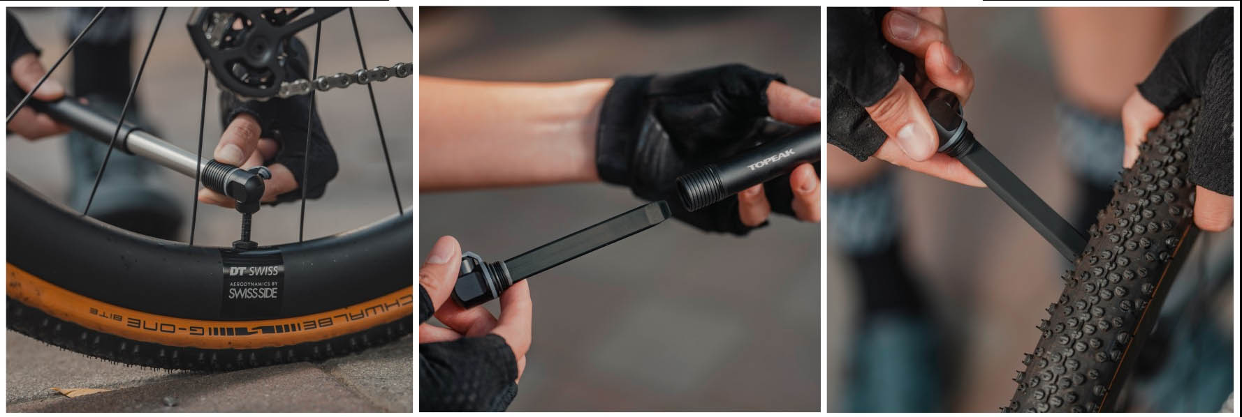 Mini Bomba Topeak Two Timer X para uso en mountain bike y carretera. Con desmontable incluido y cabezal para cartuchos de co2