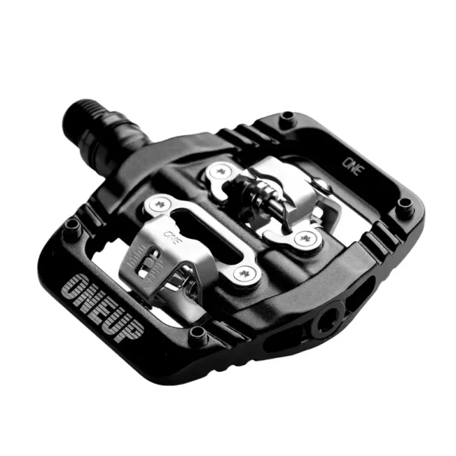 pedales oneup clip negro para MTB, plataforma amplia, ajuste de tensión y compatible con SPD