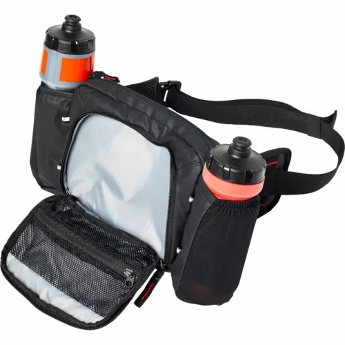 riñonera fox hip pack hidratacion para mtb con espacio para bidones. compacta y comoda