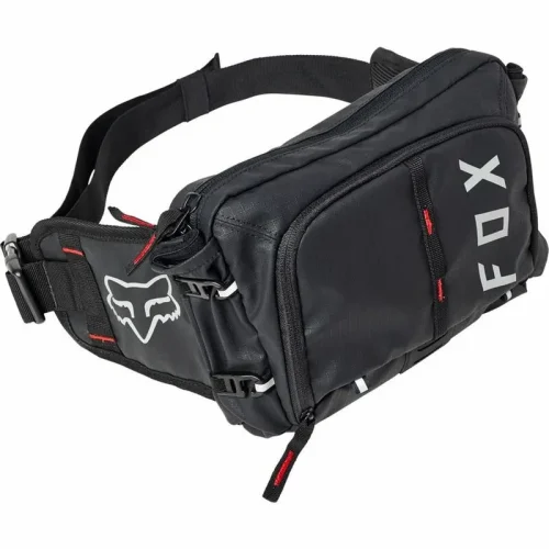 riñonera fox hip pack hidratacion para mtb con espacio para bidones. compacta y comoda