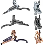 JUEGO DE Frenos TRP DH-R EVO PARA DH, EBIKES Y ENDURO 4 PISTONES, dorado, plata y negro