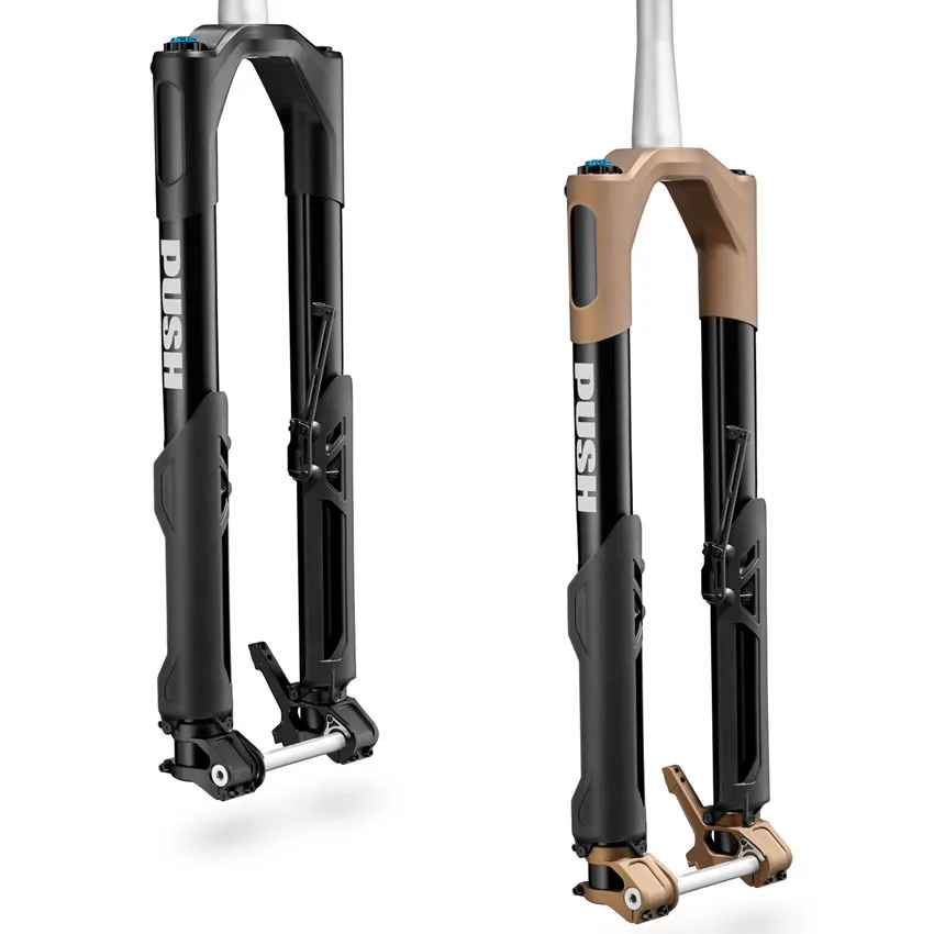 Horquilla invertida Push Industries Nine One V2 negro y bronce