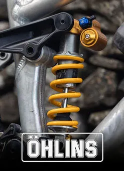Ohlins es una marca premium de amortiguadores y horquillas para mountain bike y ebikes. 