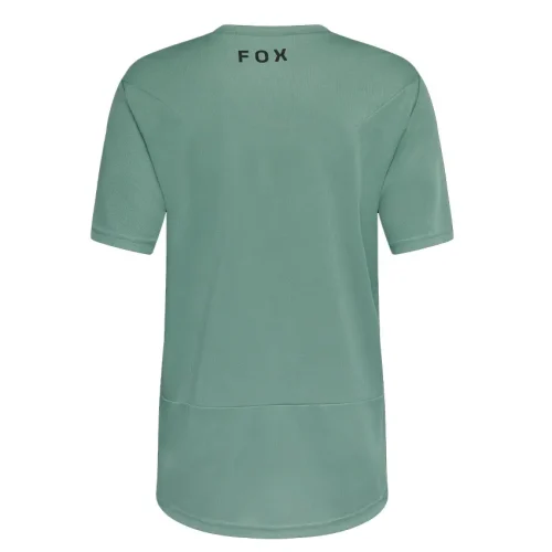 Camiseta Fox Ranger Head Verde vista posterior para uso en mountain bike
