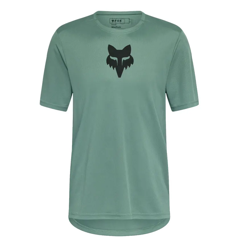 Camiseta Fox Ranger Head Verde pino para uso en mountain bike