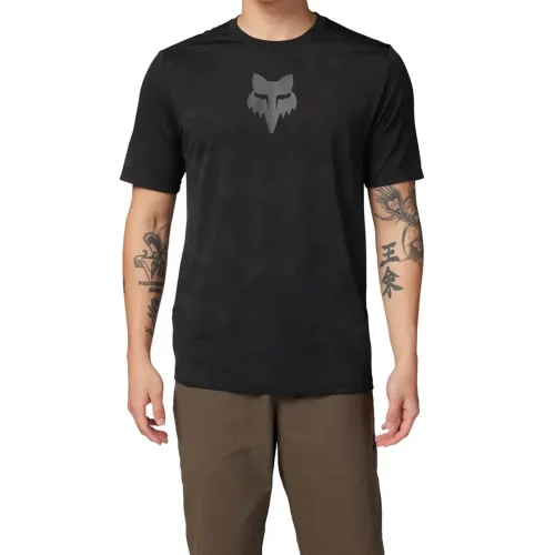 Camiseta Fox Ranger TruDri Black vista anterior para mountain bike, enduro y dh