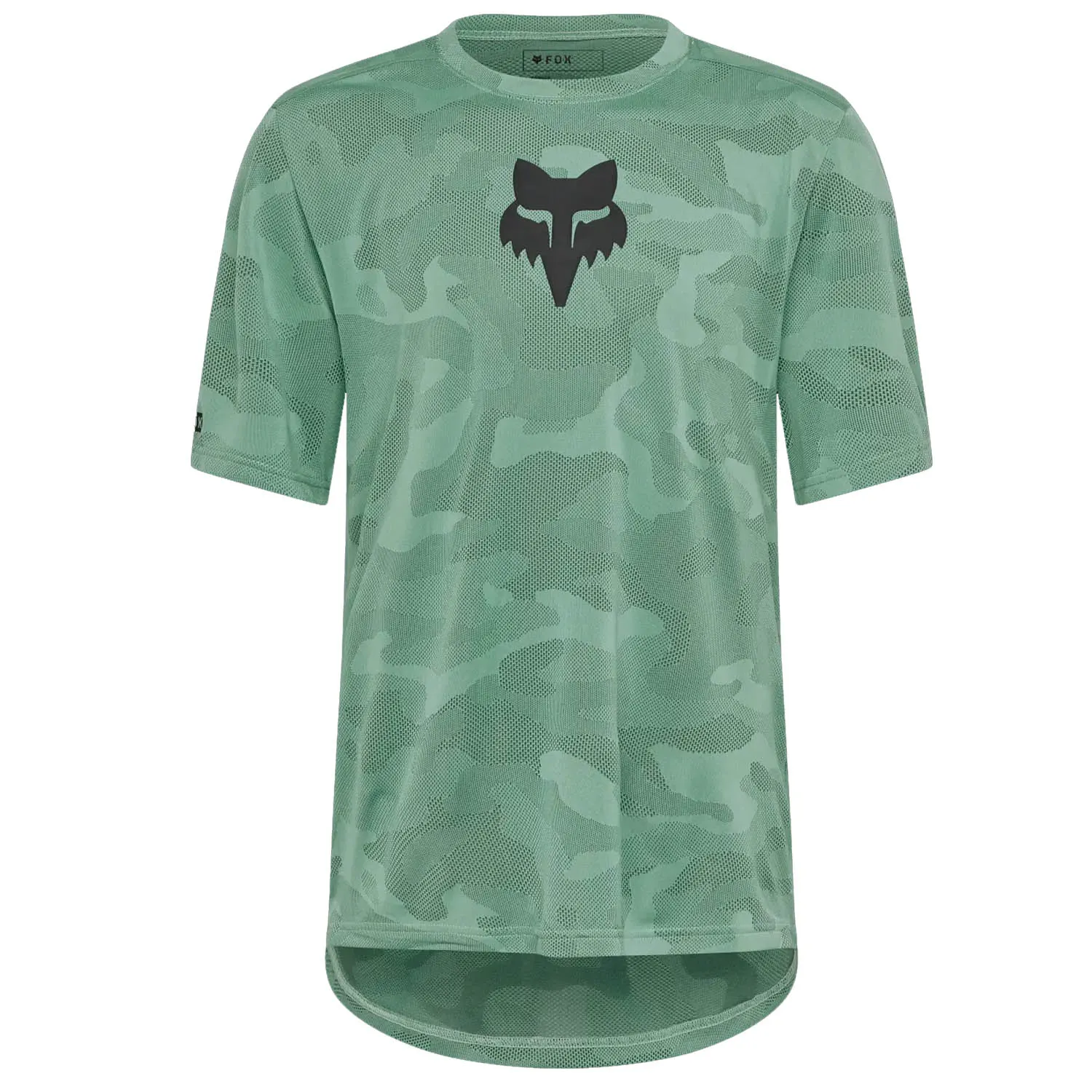 Camiseta Fox Ranger TruDri Green vista delantera de manga corta para mtb