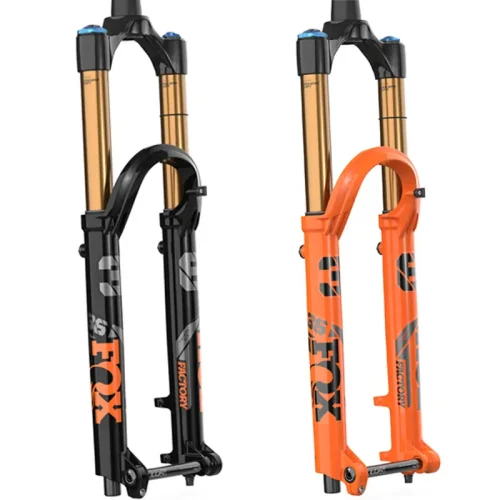 Horquilla Fox 36 Grip2 Factory Kashima MTB con 160 mm de recorrido y 29", en negro y naranja