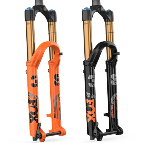Horquilla Fox 38 Factory Grip2 MTB para enduro de largo recorrido en negro y naranja