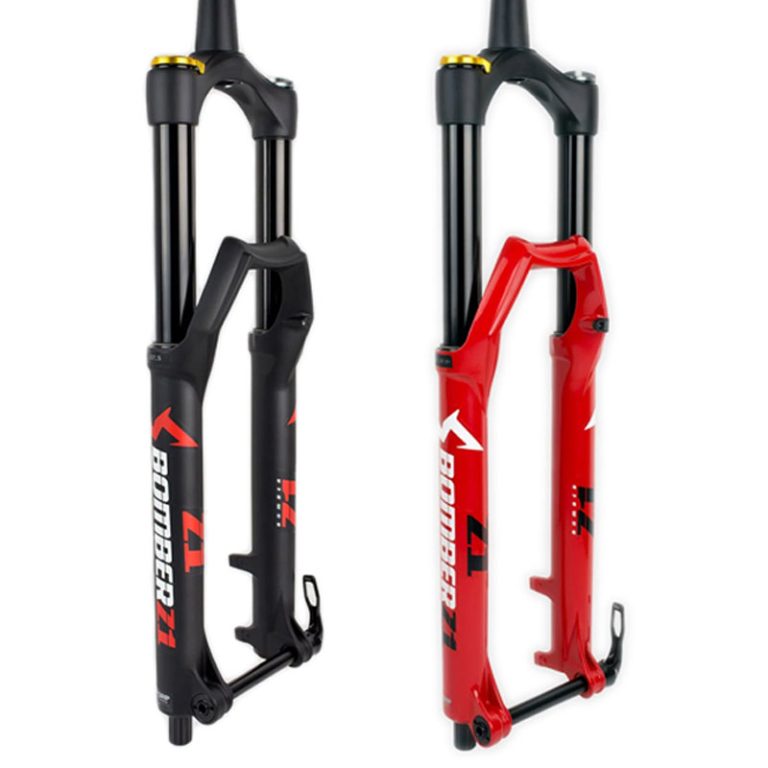 Horquilla Marzocchi Bomber Z1 Fit Grip MTB en negro y rojo