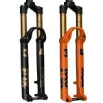 Horquilla Fox 34 SL Factory Kashima Grip SL MTB, ajuste 3 posiciones, 29" y 120 mm en negro y naranja.