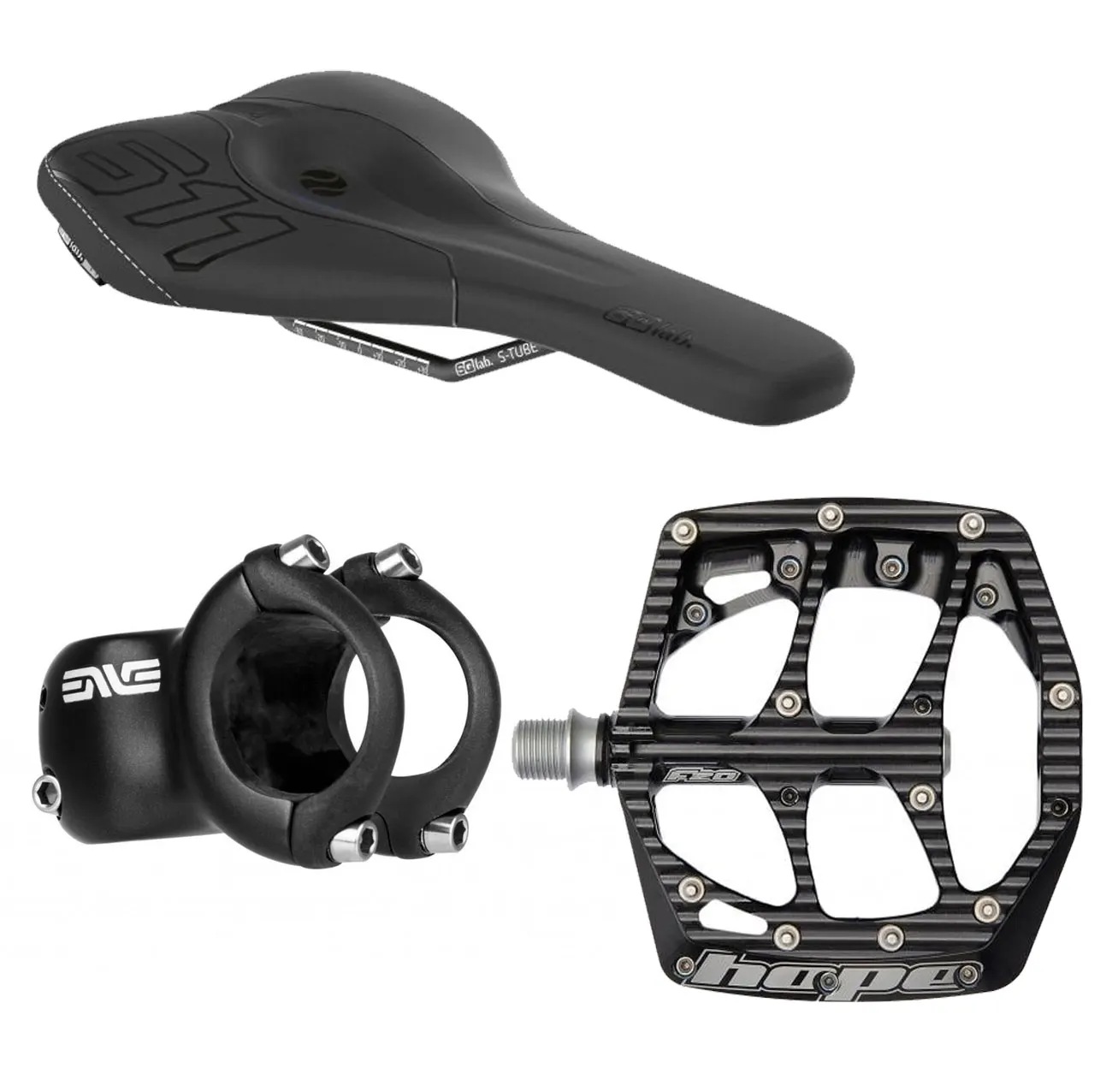componentes mtb, sillines, potencias, pedales