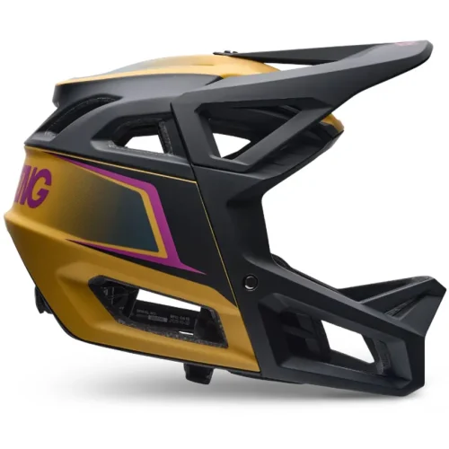 Casco integral Fox Proframe RS Heatstack Dark Yellow vista de lado