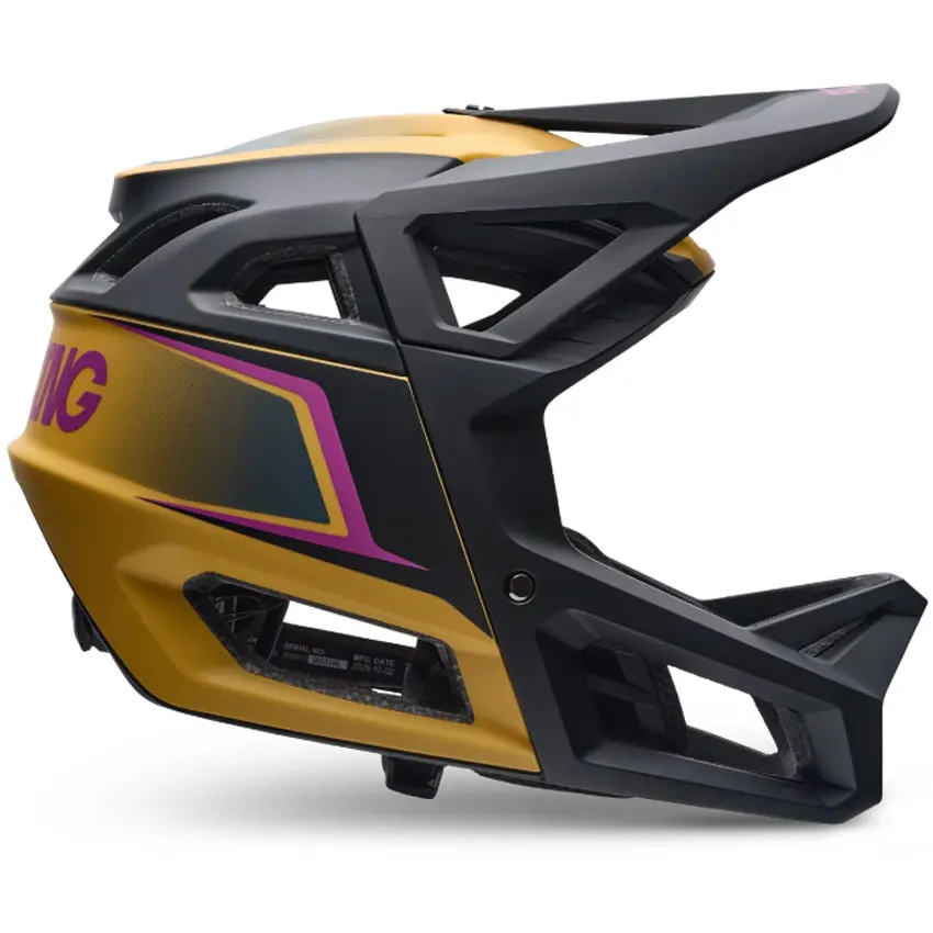 Casco integral Fox Proframe RS Heatstack Dark Yellow vista de lado