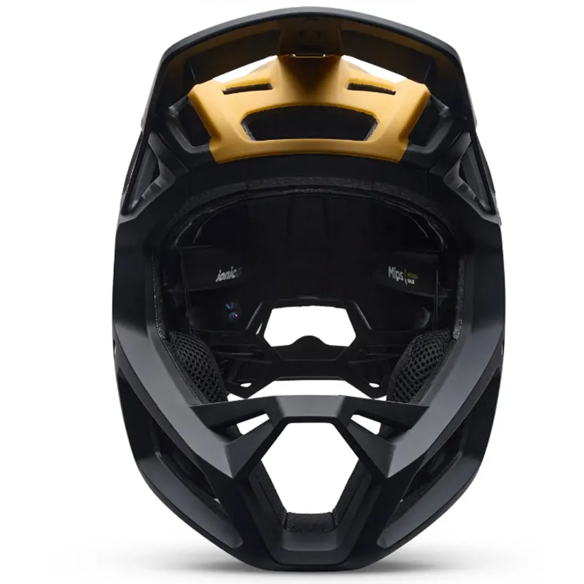 Casco integral Fox Proframe RS Heatstack Dark Yellow vista frontal