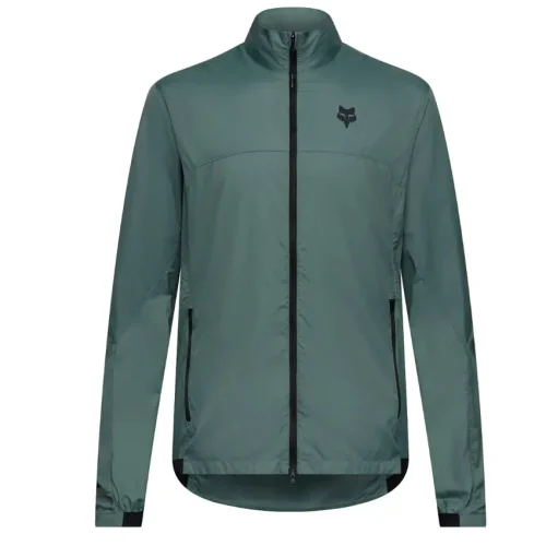 Chaqueta Cortavientos Fox Ranger Green para mtb parte frontal