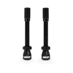 Válvulas tubeless Oneup Fillmore anti obstrucción, en negro, vista frontal para mtb