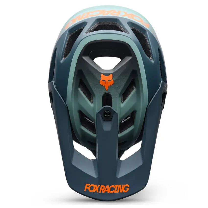 casco integral Fox Proframe RS Heatstack Artic Blue vista superior